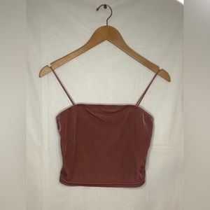 Velvet Cropped Cami Top
